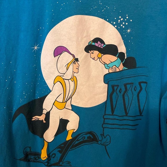 Vintage 90s Disney Alladin & Princess Jasmine A Whole New World Shirt XXL 🧞‍♂️ - Picture 2 of 4